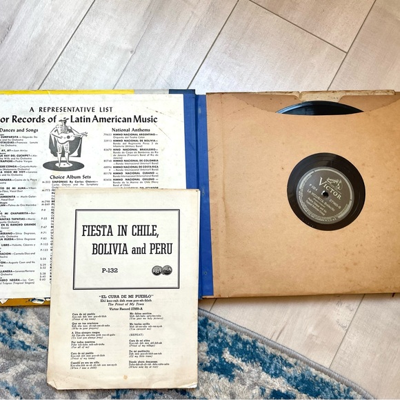 Vintage Fiesta in Chile, Bolivia, Peru Victor Records Set of 3 - Picture 5 of 6